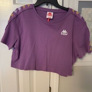 Kappa Women's Lavender Crop Top with Logo SZ M
